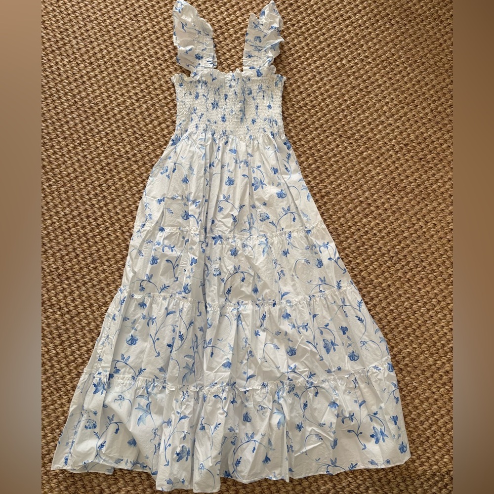 Hill house - Ellie Nap Dress - blue botanical - XS
